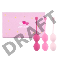 Набор из 3 розовых вагинальных шариков FemmeFit Advanced Pelvic Muscle Training Set