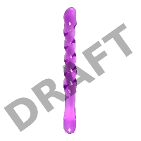 Двусторонний фаллоимитатор A-Toys by TOYFA Tanza, TPE, фиолетовый, 27,5 см