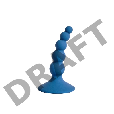 Анальная пробка Pulse,  диаметр до 2,5 x 10 см , цвет кобальт