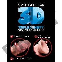 Фаллоимитатор на присоске Тройная плотность King Cock Plus 6.5 Triple Density Cock with Balls - Flesh