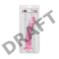Нереалистичный фаллоимитатор Jelly Dildo XL Toyfa Basic, TPE, Розовый, 22 см