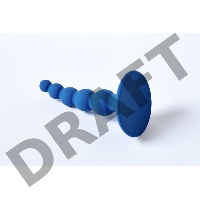 Анальная пробка Pulse,  диаметр до 2,5 x 10 см , цвет кобальт