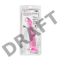 Нереалистичный фаллоимитатор Jelly Dildo XL Toyfa Basic, TPE, Розовый, 22 см