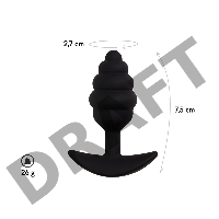 Анальная пробка Sphere, цвет черный (CORE)