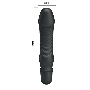 Черный мини-вибратор Stev -13,5 см.