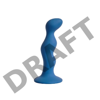 Анальная пробка Terra, диаметр до 2,5 см, длина 12 см , цвет кобальт