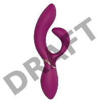 Сливовый вибратор-кролик AN Flower - 19,7 см.