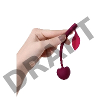Вагинальный шарик JOS WILD CHERRY, силикон, бордовый, 13 см