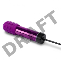 Фиолетовая вибропулька Le Wand Bullet с 2 нежными насадками