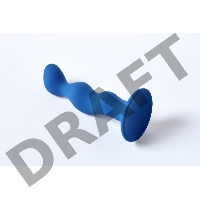 Анальная пробка Terra, диаметр до 2,5 см, длина 12 см , цвет кобальт