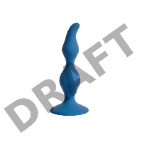 Анальная пробка Vesta, диаметр до 3 см, длина 12,5 см , цвет кобальт