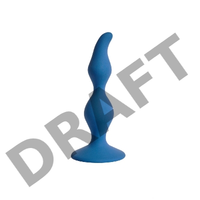 Анальная пробка Vesta, диаметр до 3 см, длина 12,5 см , цвет кобальт