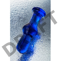 Анальная втулка Sexus Glass, стекло, синяя, 13,5 см, Ø 4,5 см