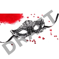 Черная ажурная текстильная маска Марлен