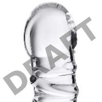 Нереалистичный фаллоимитатор Sexus Glass, стекло, прозрачный, 16 см