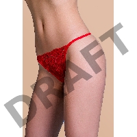 Трусики со стразами Joli Valerie, красный, OS