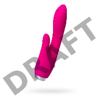 Вибратор с клиторальным стимулятором L'EROINA, силикон, розовый, 18 см