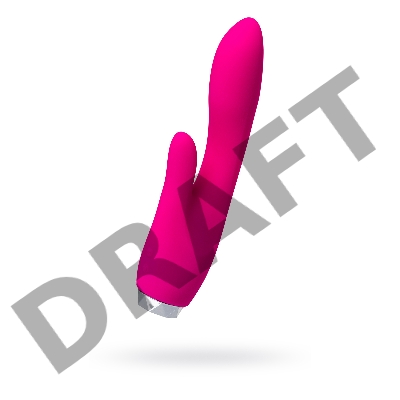 Вибратор с клиторальным стимулятором L'EROINA, силикон, розовый, 18 см