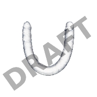 Фаллоимитатор двусторонний TOYFA Double Dildo, TPR, прозрачный, 40 см