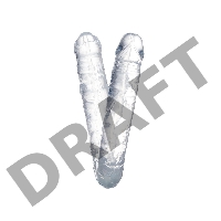 Фаллоимитатор двусторонний TOYFA Double Dildo, TPR, прозрачный, 40 см
