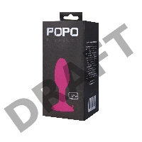 Анальная втулка TOYFA POPO Pleasure, со стальным шариком внутри, силикон, розовая, 10,5 см