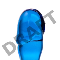Анальный фаллоимитатор Sexus Glass, стекло, синий, 13 см