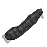 Черный мини-вибратор Stev -13,5 см.