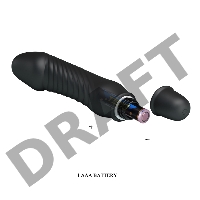 Черный мини-вибратор Stev -13,5 см.