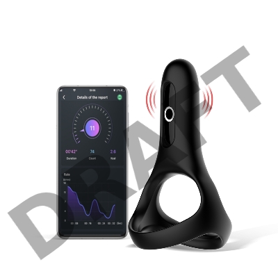 Виброкольцо Magic Motion Rise черное