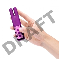 Фиолетовый двухмоторный мини-вибратор Le Wand Deux