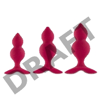 Набор из трех розовых анальный пробок Bibi Twin Butt Plug Set