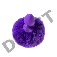 Анальная втулка с хвостом ToDo by Toyfa Sweet bunny, силикон, фиолетовый, 13 см, Ø 2,8 см, 42 г