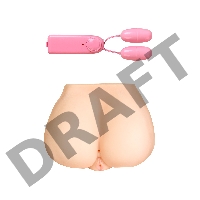 Мастурбатор реалистичный TOYFA Juicy Pussy Monique, с вибрацией,  вагина и анус,TPR, телесный, 17 см