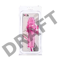Насадка с шариками  TOYFA, TPE, розовый, 13,5 см