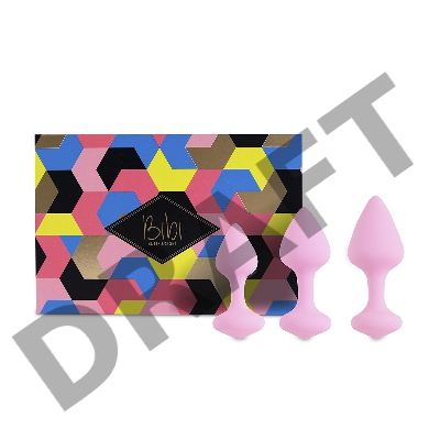 Набор из 3 нежно-розовых анальных пробок Bibi Butt Plug Set