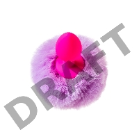 Анальная втулка с хвостом ToDo by Toyfa Sweet bunny, силикон, розовая, 13 см, Ø 2,8 см, 44