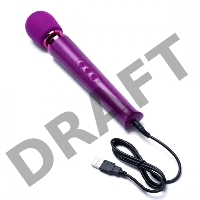 Фиолетовый жезловый мини-вибратор Le Wand Petite c 6 режимами вибрации